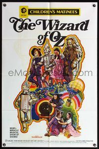 5d962 WIZARD OF OZ 1sh R70 Victor Fleming, Judy Garland all-time classic!