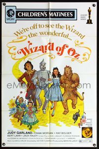 5d963 WIZARD OF OZ 1sh R72 Victor Fleming, Judy Garland all-time classic!