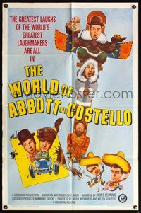 5d972 WORLD OF ABBOTT & COSTELLO 1sh '65 Bud & Lou's greatest laughmakers!