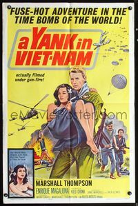 5d976 YANK IN VIET-NAM 1sh '64 fuse-hot adventure in the time bomb of the world filmed under fire!