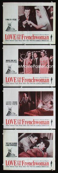 5g191 LOVE & THE FRENCHWOMAN 4 LCs '60 La Francaise et l'amour, Jacqueline Porel