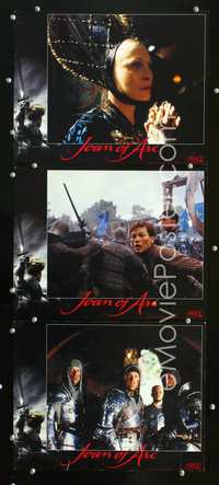 5g726 MESSENGER 3 int'l LCs '99 close-ups of Milla Jovovich as Joan of Arc, Faye Dunaway!