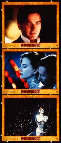 5g737 MOULIN ROUGE 3 LCs '01 great images of pretty Nicole Kidman & Ewan McGregor!