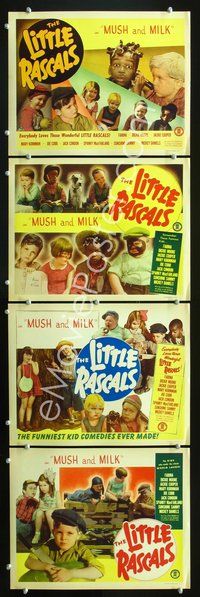 5g213 MUSH & MILK 4 LCs R50 Our Gang, great images of Little Rascals!