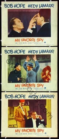 5g744 MY FAVORITE SPY 3 LCs '51 wacky Bob Hope w/hands in the air!