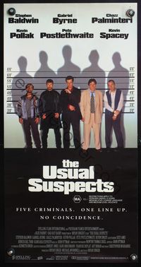 5k210 USUAL SUSPECTS Aust daybill '95 Kevin Spacey, Gabriel Byrne, Bryan Singer directed!