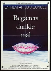 5k138 THAT OBSCURE OBJECT OF DESIRE Danish '77 Luis Bunuel's Cet obscur object du desir, sexy lips!