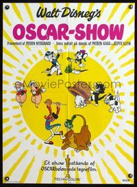 5k140 WALT DISNEY'S OSCAR-SHOW Danish '50s wacky animated cartoon art!