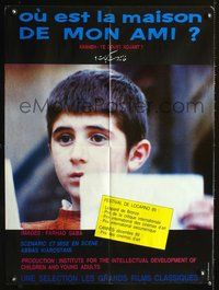 5k273 KHANE-YE DOUST KODJAST? French 23x32 '87 Abbas Kiarostami, close up of young Iranian boy!