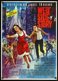 5k262 WEST SIDE STORY German '62 Academy Award winning classic musical, different TK Degen art!