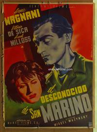 5k100 UNKNOWN MEN OF SAN MARINO Mexican poster '46 Lo Sconosciuto di San Marino, Anna Magnani