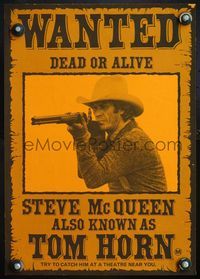 5k209 TOM HORN Aust special '80 Steve McQueen in the title role is wanted dead or alive!