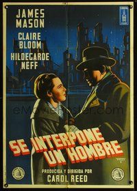 5k362 MAN BETWEEN Spanish '53 James Mason, Carol Reed, Claire Bloom, different art!