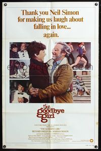 5p373 GOODBYE GIRL 1sh '77 great images of Richard Dreyfuss & Marsha Mason, by Neil Simon