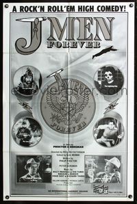 5q439 J-MEN FOREVER 1sh '79 a rock & roll 'em high comedy, wacky marijuana images!