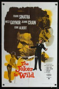 5q440 JOKER IS WILD 1sh '57 Frank Sinatra, sexy Mitzi Gaynor, Jeanne Crain!