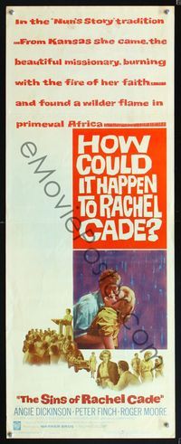 5r529 SINS OF RACHEL CADE insert '60 Angie Dickinson finds forbidden love in Africa!