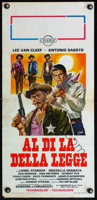 5w470 BEYOND THE LAW Italian locandina '67 Al Di La Della Legge, Symeoni art of Lee Van Cleef!