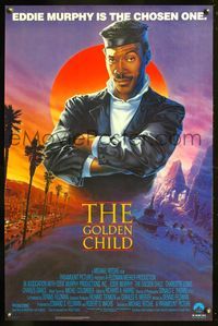 5x414 GOLDEN CHILD 1sh '86 great artwork of the chosen one Eddie Murphy by John Alvin!