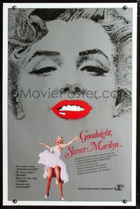 5x420 GOODNIGHT SWEET MARILYN 1sh '89 Paula Lane as Monroe, classic flying skirt image!