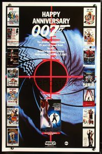 5x442 HAPPY ANNIVERSARY 007 1sh '87 25 years of James Bond, cool image of all 007 posters!