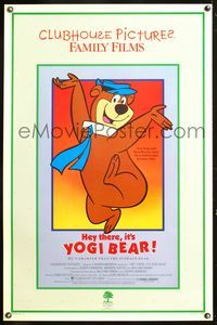 5x459 HEY THERE IT'S YOGI BEAR 1sh R86 Hanna-Barbera, Yogi's first full-length feature!