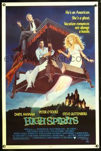 5x462 HIGH SPIRITS 1sh '88 cool art of sexy ghost Daryl Hannah, Peter O'Toole, Steve Guttenberg!