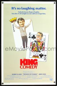 5x496 KING OF COMEDY 1sh '83 Robert De Niro, Martin Scorsese, Jerry Lewis, cool playing card art!