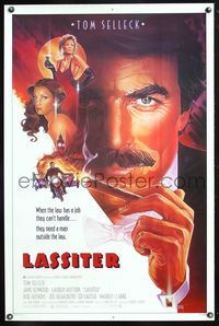 5x508 LASSITER 1sh '84 Steven Chorney art of Tom Selleck, Jane Seymour & sexy Lauren Hutton!