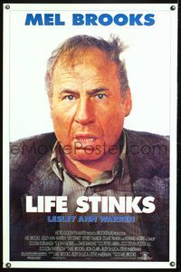 5x517 LIFE STINKS DS 1sh '91 great wacky portrait image of dirty Mel Brooks!