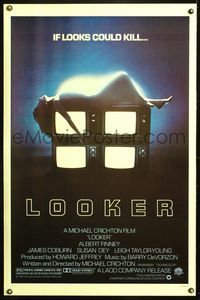 5x526 LOOKER 1sh '81 Michael Crichton, Albert Finney, James Coburn, plastic surgery sci-fi horror!