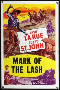 5x541 MARK OF THE LASH stock 1sh R50s Lash La Rue, Al 'Fuzzy' St. John!