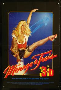 5x545 MENAGE A TROIS 1sh '84 Le Pensionnat des petites salopes, French, super sexy 3D image!