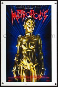 5x546 METROPOLIS int'l 1sh R84 Fritz Lang classic, Girogio Moroder, art of female robot by Nikosey!