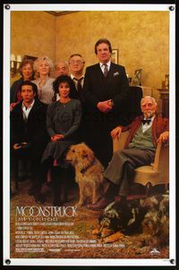 5x556 MOONSTRUCK style B 1sh '87 Nicholas Cage, Olympia Dukakis, Cher w/Danny Aiello & family!