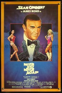 5x566 NEVER SAY NEVER AGAIN 1sh '83 art of Sean Connery as James Bond 007 by R. Dorero!