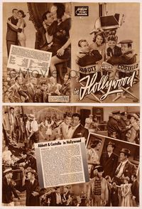 5y161 ABBOTT & COSTELLO IN HOLLYWOOD German program '45 many different images of Bud & Lou!