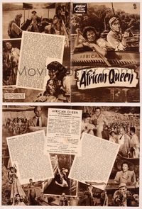 5y164 AFRICAN QUEEN German program '52 different images of Humphrey Bogart & Katharine Hepburn!