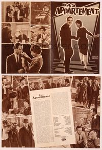 5y169 APARTMENT German program '60 Billy Wilder, different images of Jack Lemmon & Shirley MacLaine