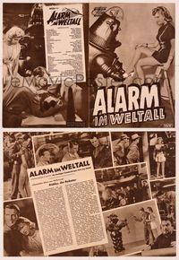 5y181 FORBIDDEN PLANET German program '56 different images of Robby the Robot & sexy Anne Francis!