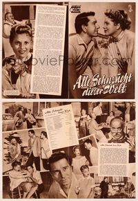 5y182 FULL OF LIFE German program '57 different images of newlyweds Judy Holliday & Richard Conte!