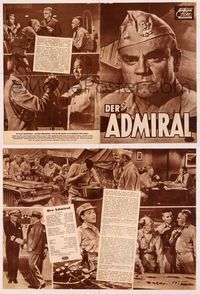 5y183 GALLANT HOURS German program '60 different images of James Cagney as Admiral Bull Halsey!