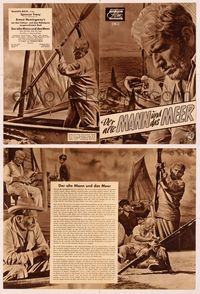 5y195 OLD MAN & THE SEA German program '58 John Sturges, Spencer Tracy, from Ernest Hemingway novel