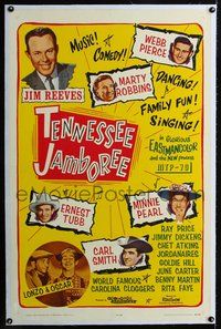 5z345 TENNESSEE JAMBOREE linen 1sh '64 Jim Reeves, Webb Pierce,Marty Robbins,Nashville country music