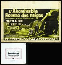 6c567 ABOMINABLE SNOWMAN OF THE HIMALAYAS Belgian '57 Peter Cushing, the dreaded man-beast of Tibet