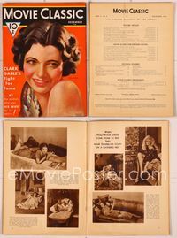 6e132 MOVIE CLASSIC magazine December 1931, artwork of beautiful Kay Francis by Marland Stone!