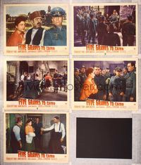 6g575 FIVE GRAVES TO CAIRO 5 LCs '43 Billy Wilder directed, Erich von Stroheim as Nazi Erwin Rommel!