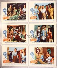 6g281 FIVE WEEKS IN A BALLOON 6 LCs '62 Jules Verne, Red Buttons, Fabian, Barbara Eden!