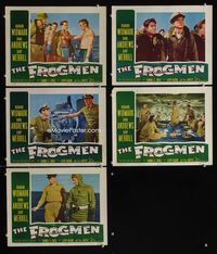 6g581 FROGMEN 5 LCs '51 the thrilling story of Uncle Sam's underwater scuba diver commandos!