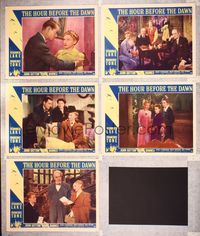 6g601 HOUR BEFORE THE DAWN 5 LCs '44 Nazi spy Veronica Lake, Franchot Tone!